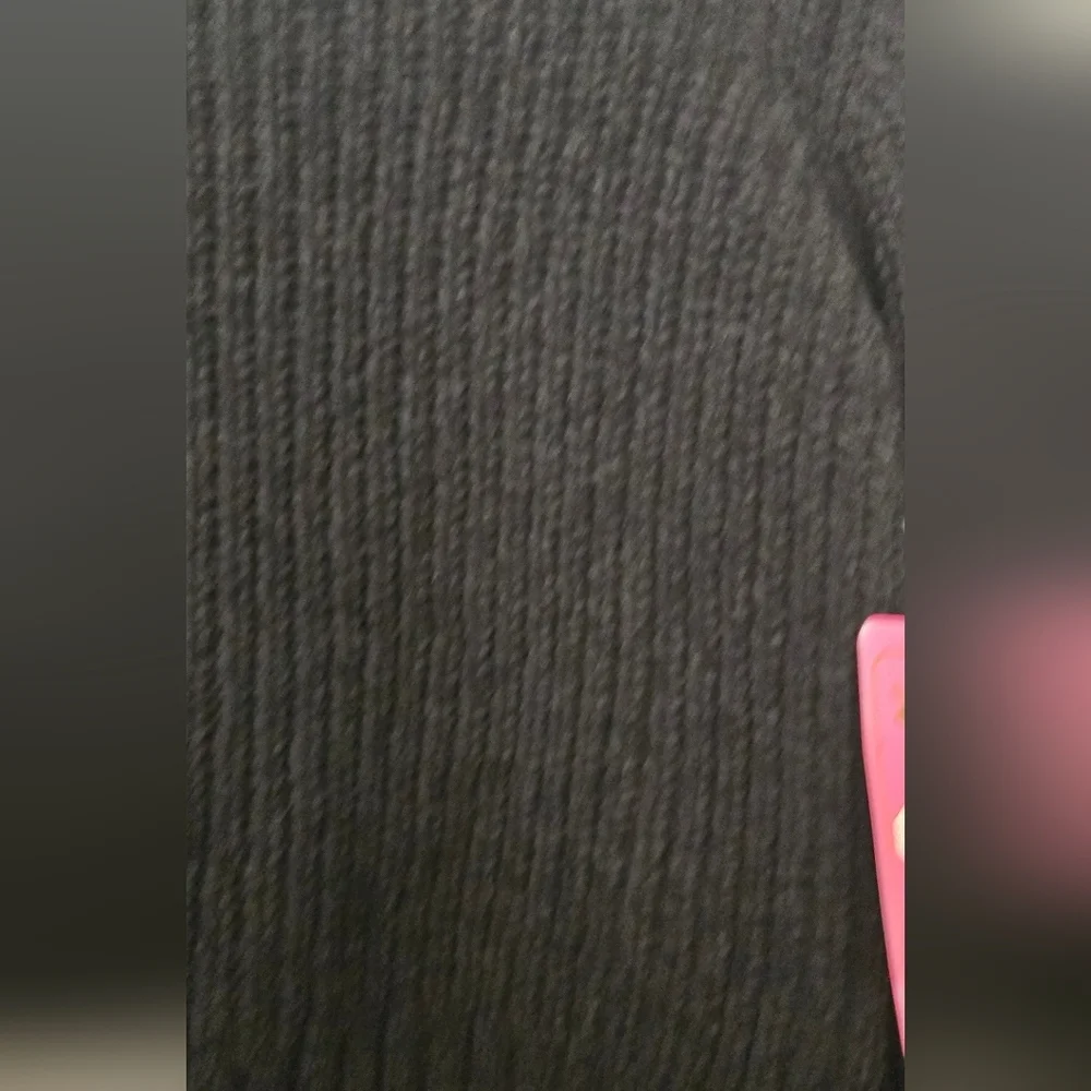 btween Black Knit Top with Houndstooth Bottom
